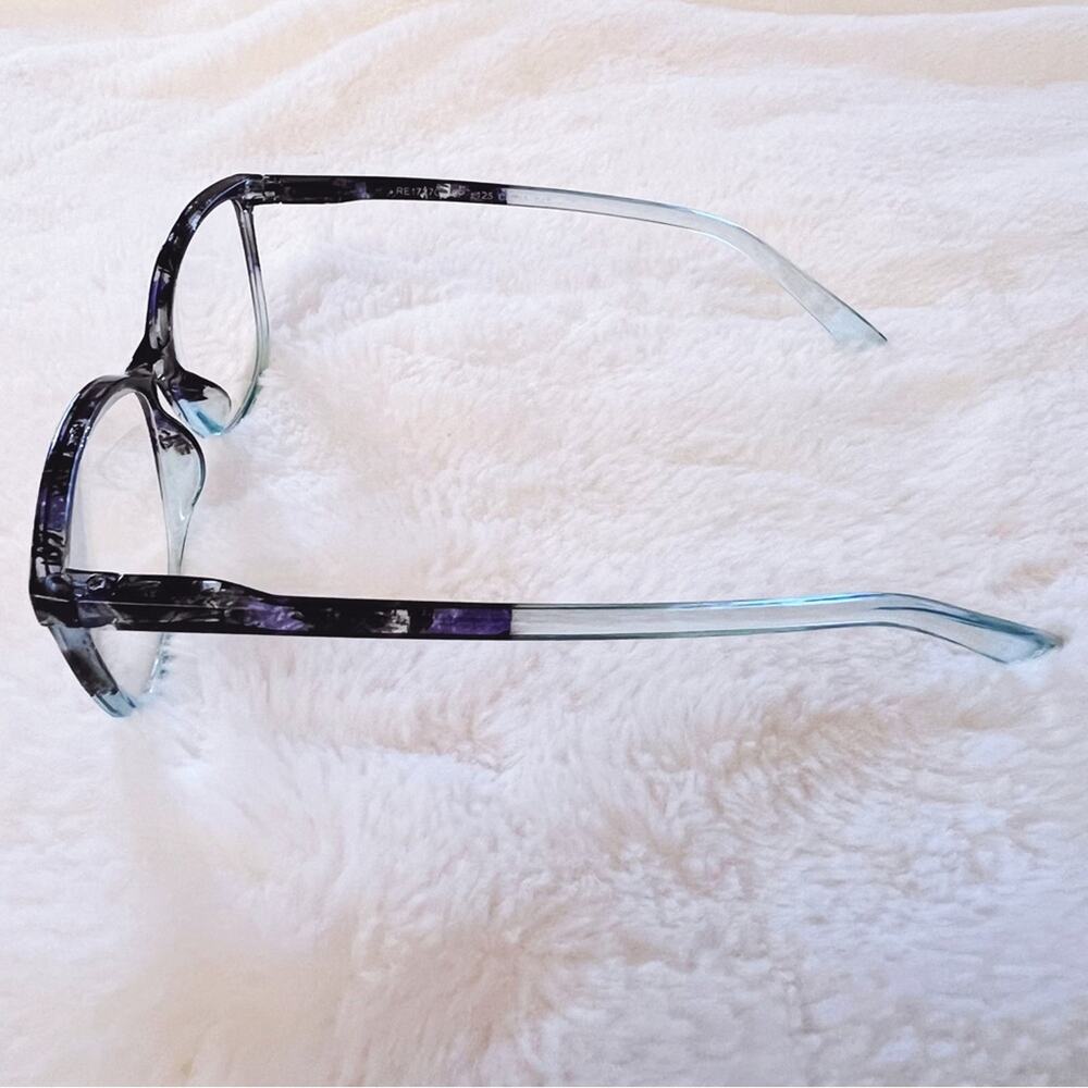 Emma Light Blue & Black Two Tone Reader Glasses - Picture 7 of 10
